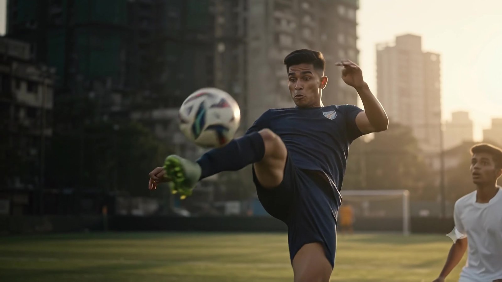 Football being played in India